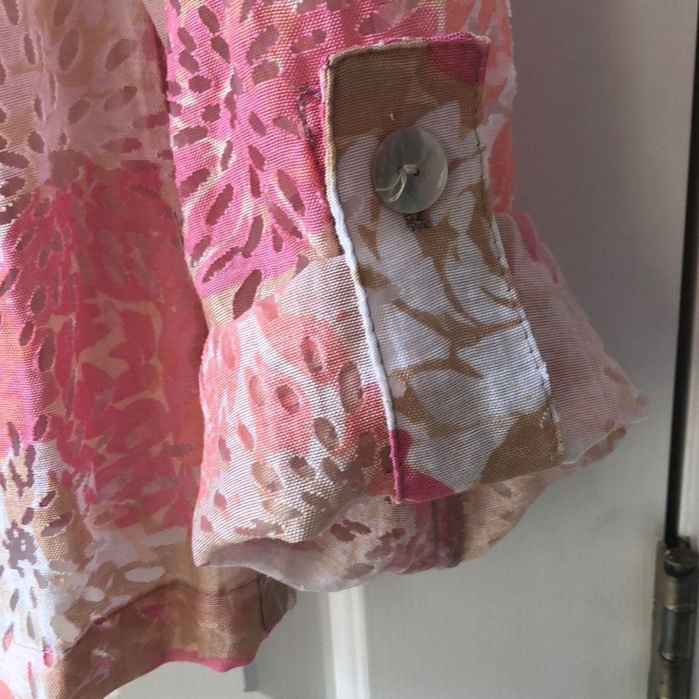 Ruby Rd. Button Down Top Size 10 Pinks & Creams - image 3